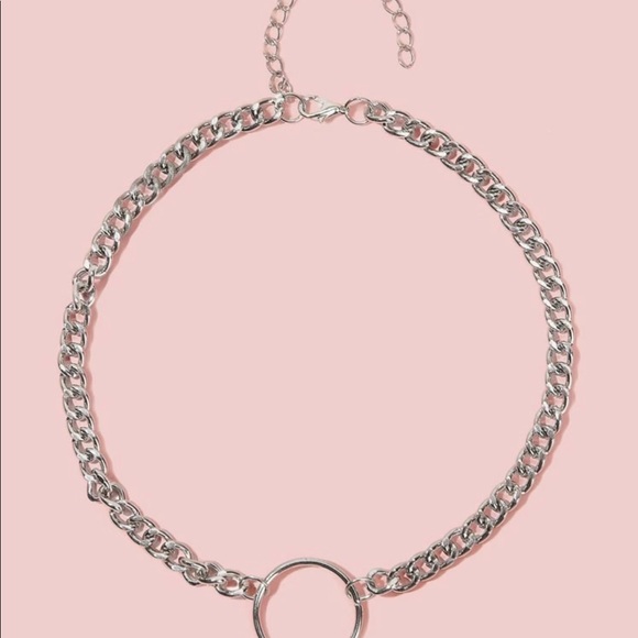 cosmicbabegalaxy Jewelry - Circle Pendant Chain Choker Necklace